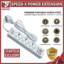 SPEED-X TECHNOLOGY 3USB 3POWER SOCKET SURGE PROTECTOR